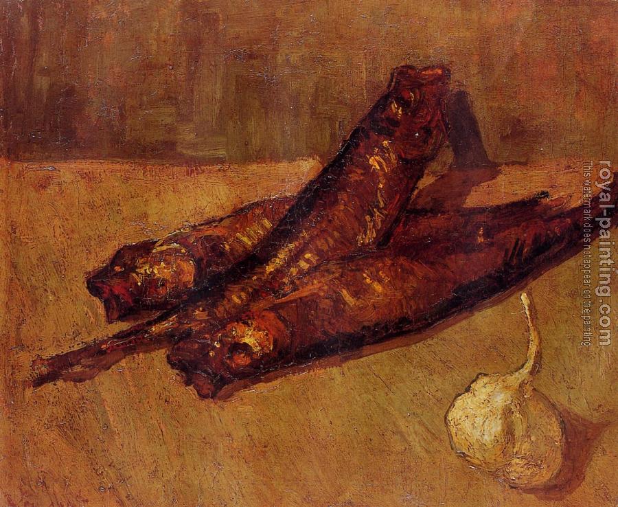 Vincent Van Gogh : Still Life with Bloaters and Garlic